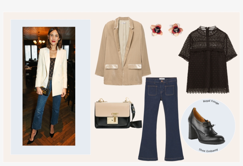Alexa Chung Jeans Party - Formal Wear, transparent png download