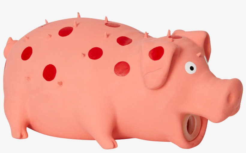 Bud'z Dog Toy Latex Spotted Pig Squeaker 8 Pink”” - Domestic Pig, transparent png download