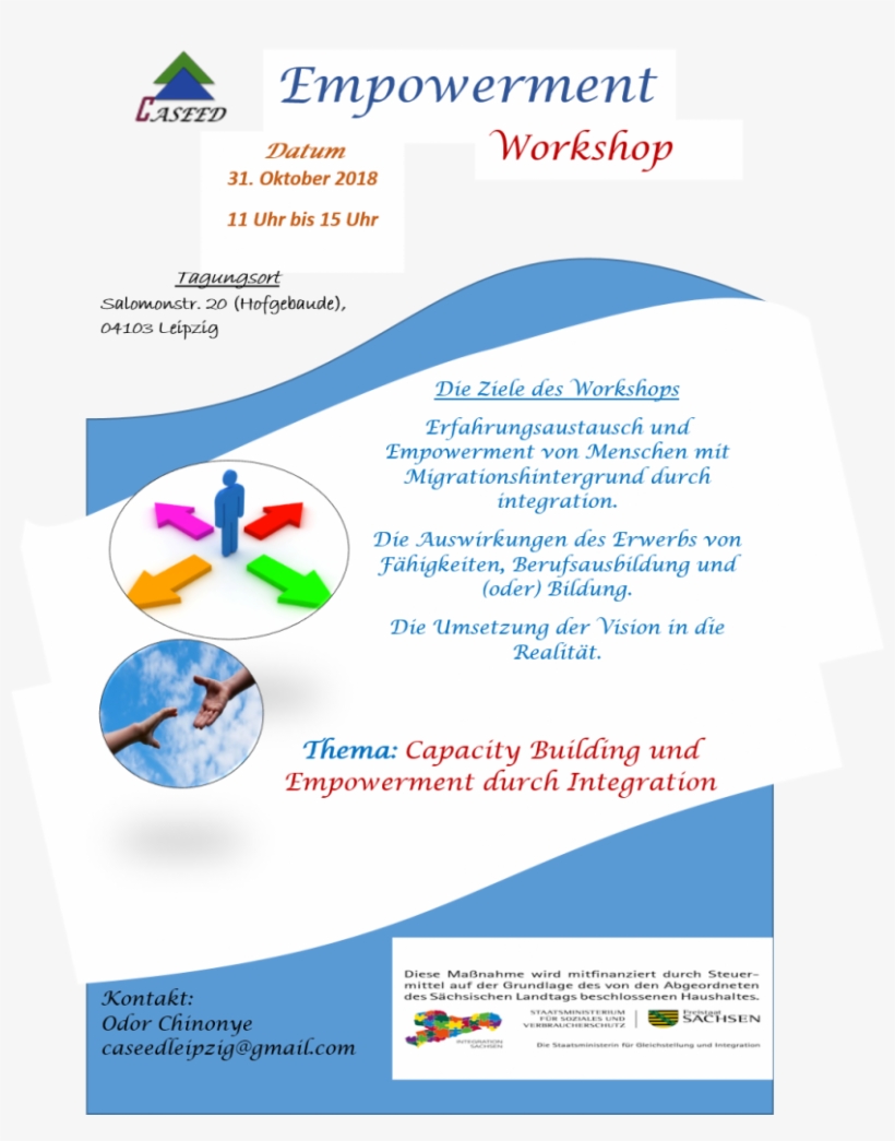 Capacity Building And Empowerment Of Women With Migration - Brochure, transparent png download