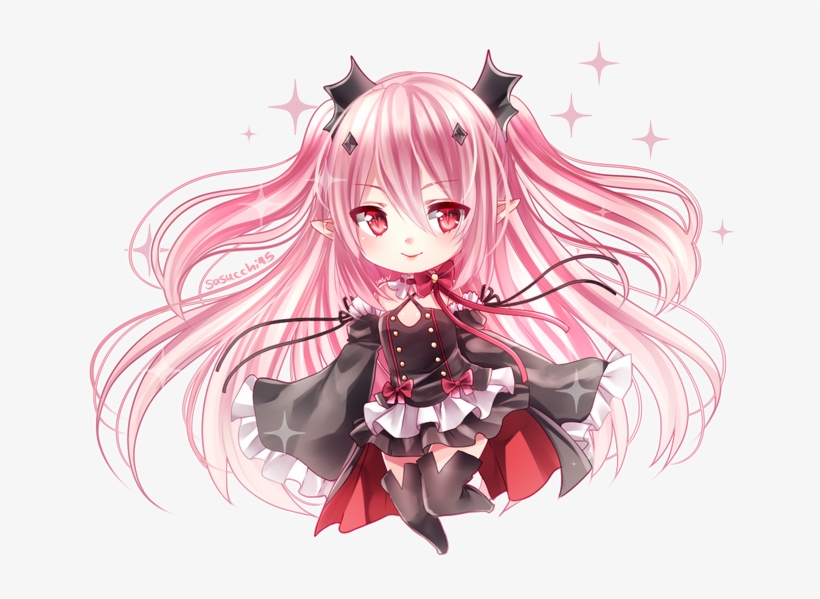 #anime, #anime Girls, #krul Tepes, #owari No Seraph - Owari No Seraph Krul Chibi, transparent png download