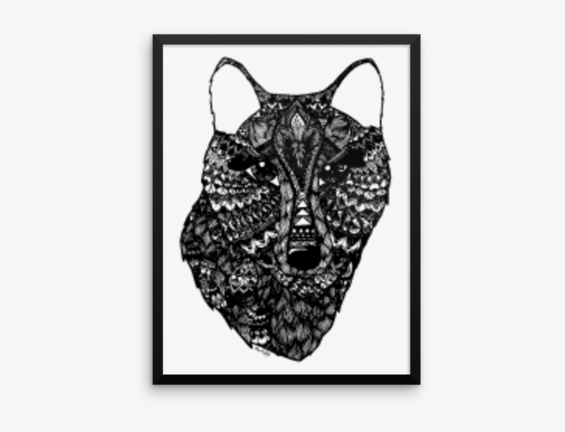 Framed Poster Wolf - Sketch, transparent png download