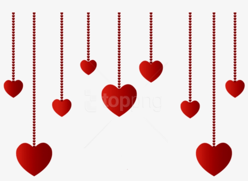 Free Png Download Hanging Hearts Decoration Png Images - Transparent Background Valentines Day Clipart, transparent png download