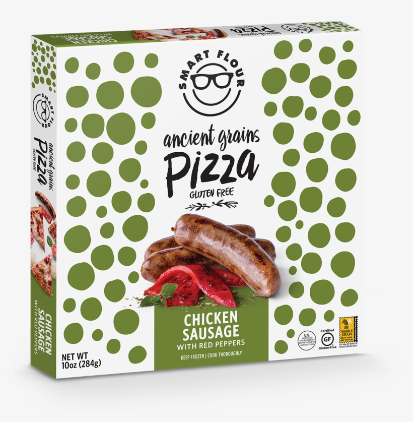 Chicken Sausage With Red Peppers Ancient Grains Pizza - Smart Flour Ancient Grain Pizza Crusts, transparent png download