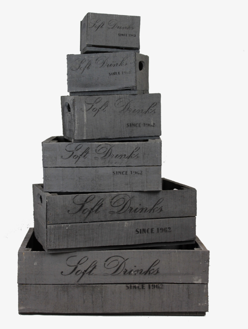 Grey Wooden Soft Drinks Crates - Plank, transparent png download
