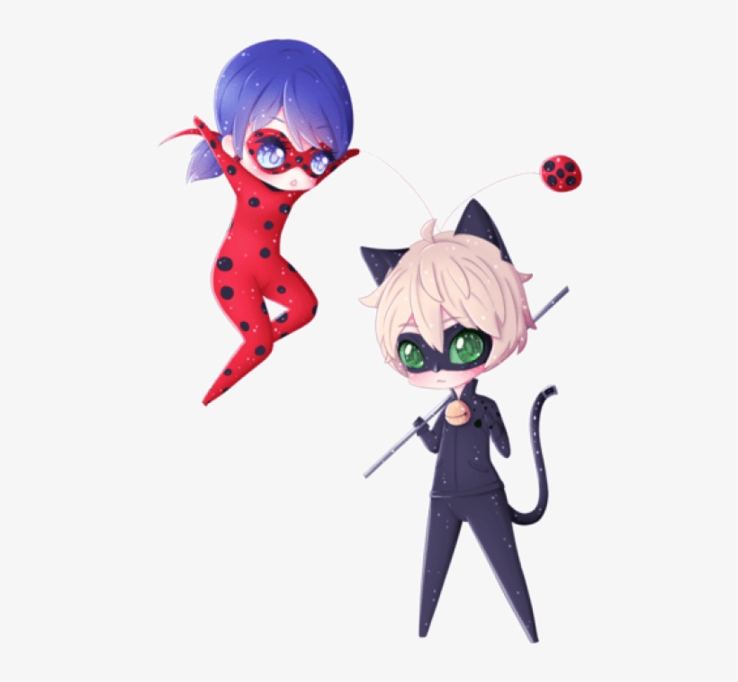 Free Png Download Ladybug Club Tagged - Kawaii Ladybug And Chat Noir, transparent png download
