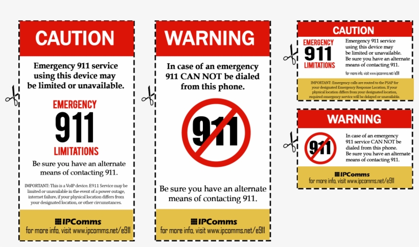 E911 Stickers Ipcomms - Number, transparent png download