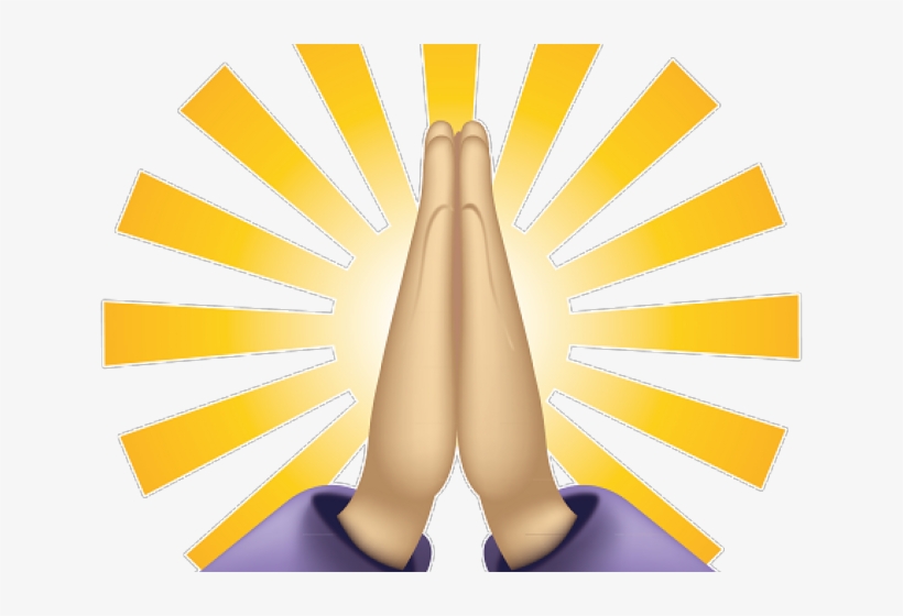 Hand Emoji Clipart Gratitude Prayers Emoji PNG Image Transparent