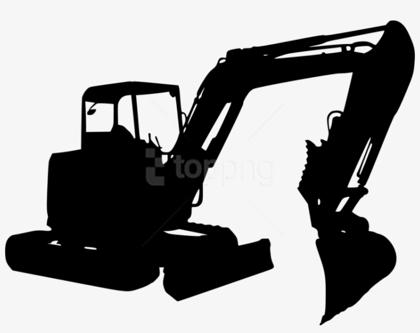 Free Png Excavator Silhouette Png - Excavator Png, transparent png download