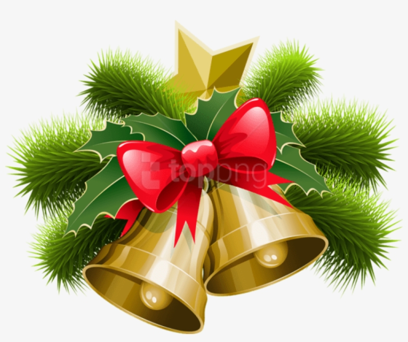 Free Png Large Transparent Christmas Bells With Bow - Christmas Bells Transparent, transparent png download