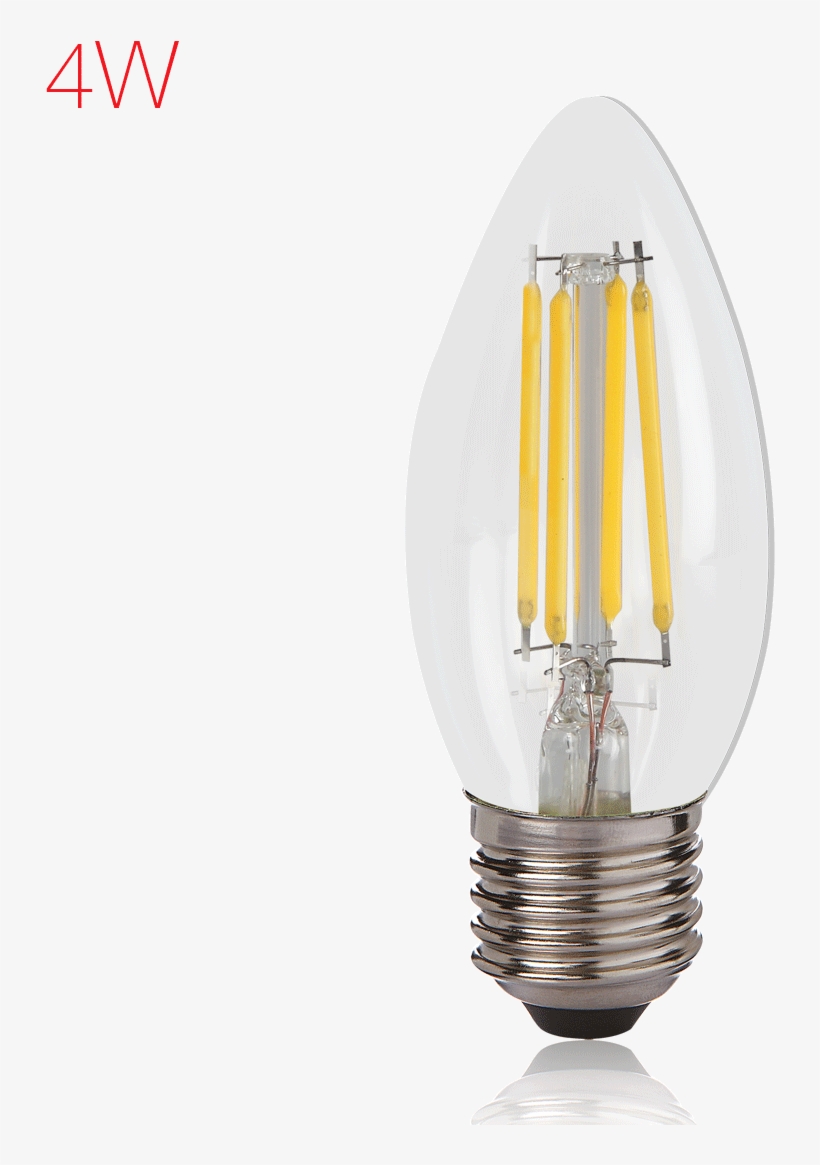 Brightfill Led Filament Candle - Incandescent Light Bulb, transparent png download