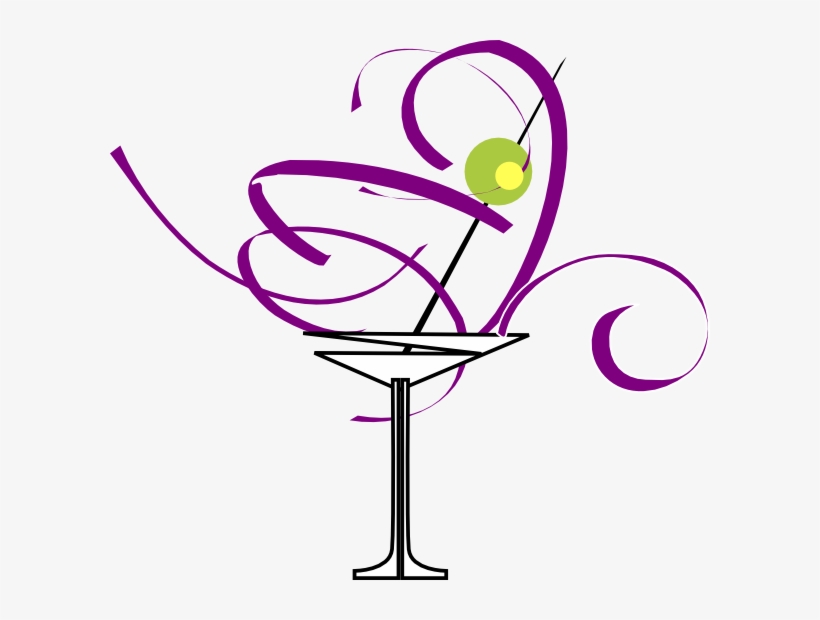 Purple Cocktail Glasses, transparent png download