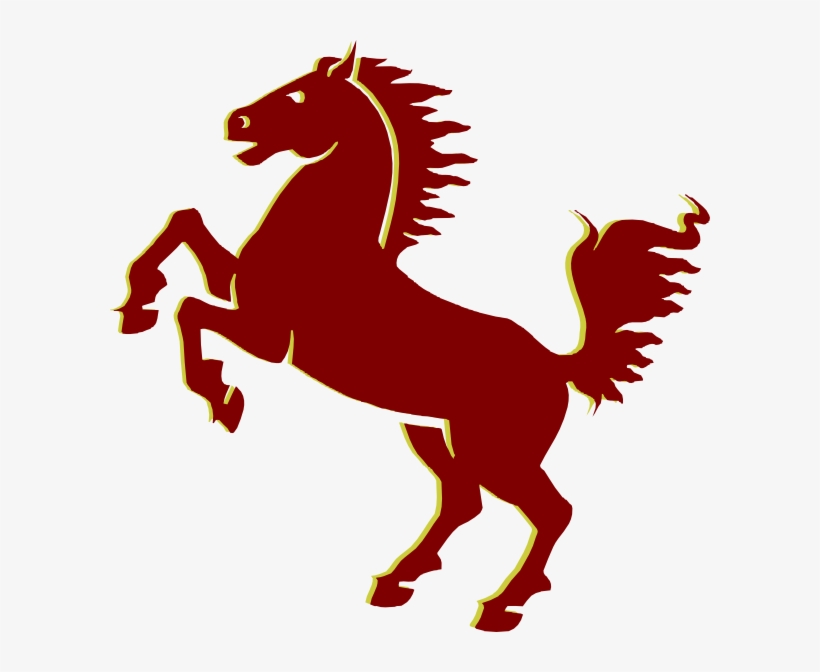 Mustang Maroongold4print Clip Art At Clker - Mustang Horse Cartoon, transparent png download