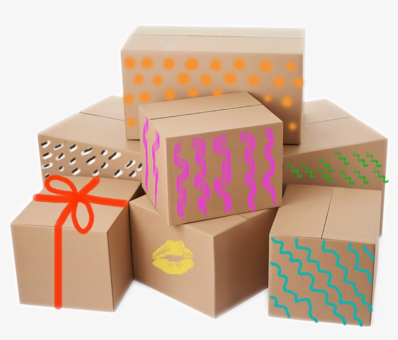 Stack Of Boxes Painted - Stack Of Boxes Png, transparent png download