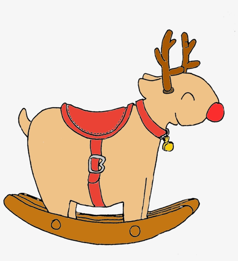 圣诞黑白手绘驯鹿png - Reindeer, transparent png download