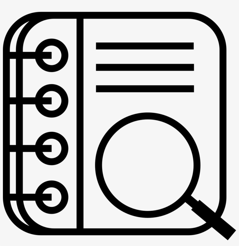 Png File Svg - Libreta Con Una Lupa, transparent png download