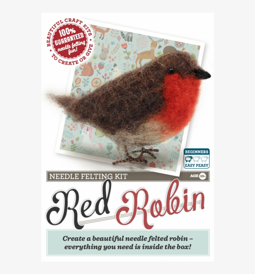 Red Robin Needle Felting Kit, transparent png download