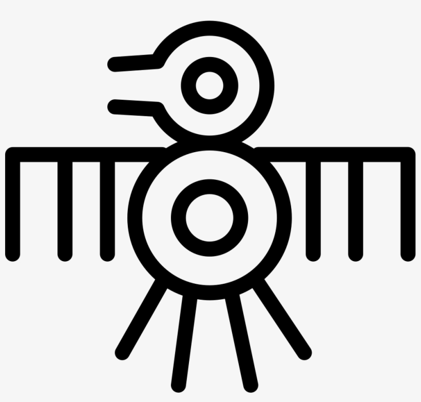 Bird Old Indian Design Of Thin Lines Comments - Icon, transparent png download