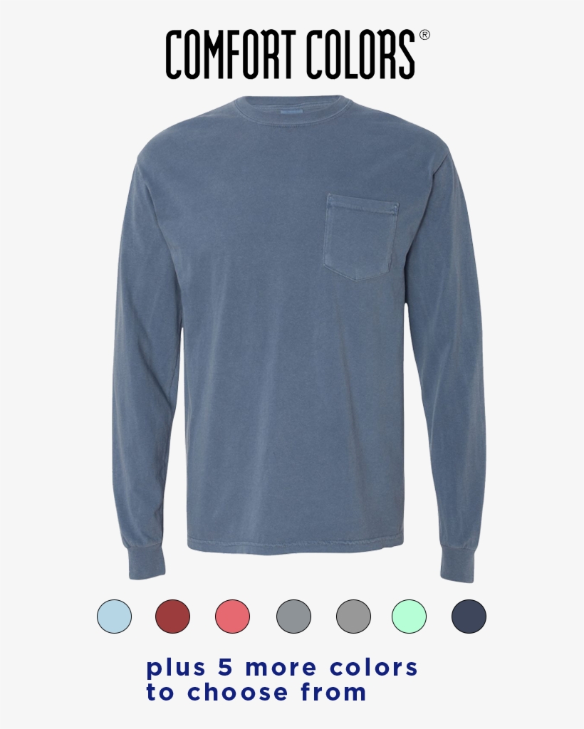 Comfort Colors Garment Dyed Heavyweight Ringspun Long - Color, transparent png download