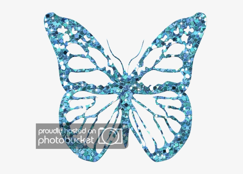 Turq Gltr Butterfly2 - Adonis Blue, transparent png download