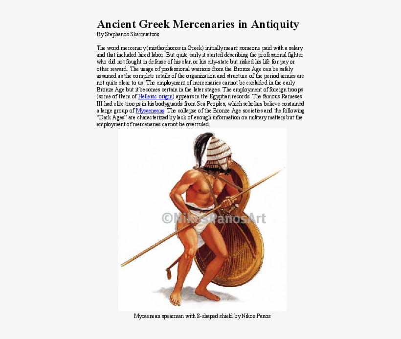 Pdf - Mycenaean Warriors, transparent png download