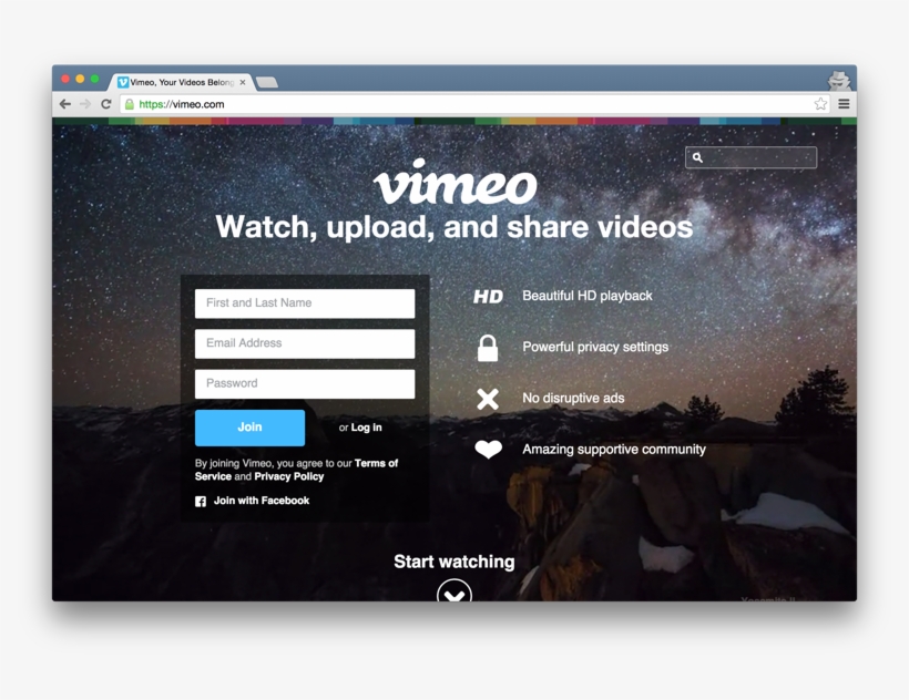 Vimeo Home Page - Vimeo Login, transparent png download