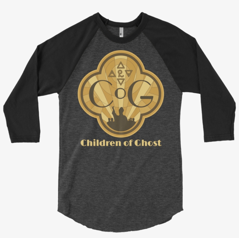 Children Of Ghost Heather Black/black Baseball Tee - Shirt, transparent png download