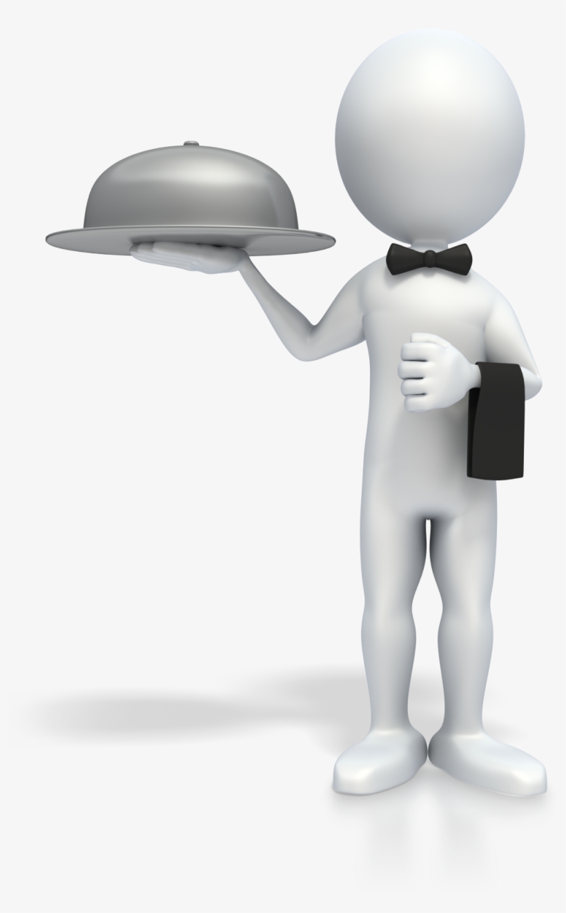 Stick Figure Waiter 1600 Clr 3d Human, Stick Figures, - Waiter Png, transparent png download