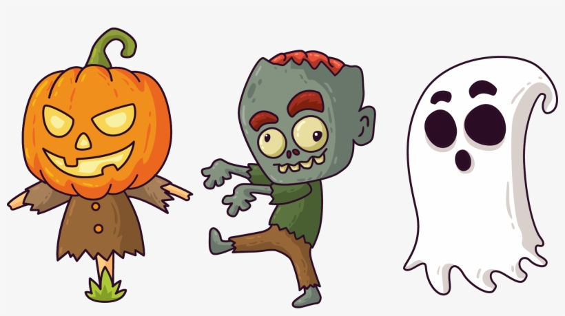 Scarecrow Zombie Ghost - Personajes De Halloween, transparent png download