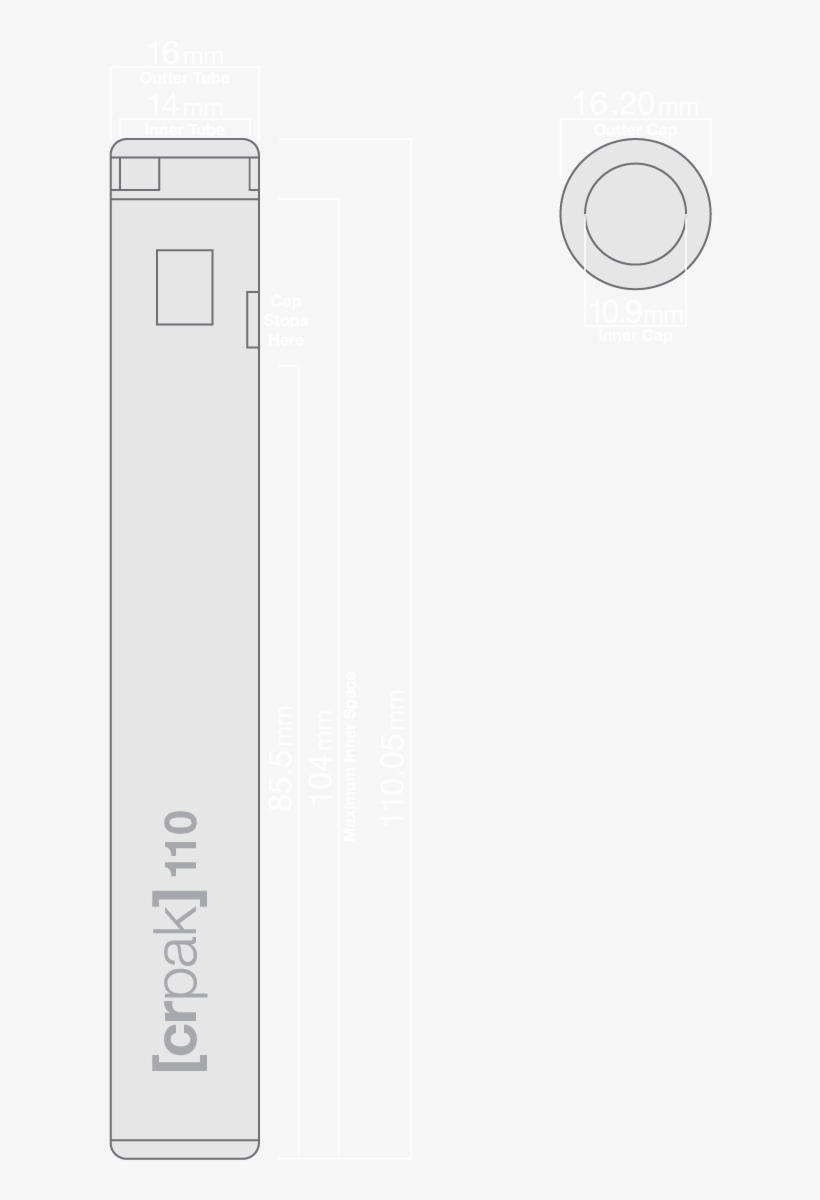Crpak Tube 110 Meas - Graphic Design, transparent png download