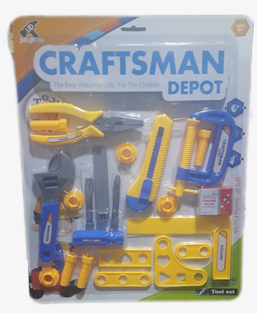 Craftsmen Depot Tool Set - Construction Set Toy, transparent png download