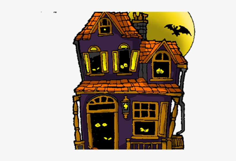 Abandoned Clipart Abandoned School - Halloween House Clip Art, transparent png download