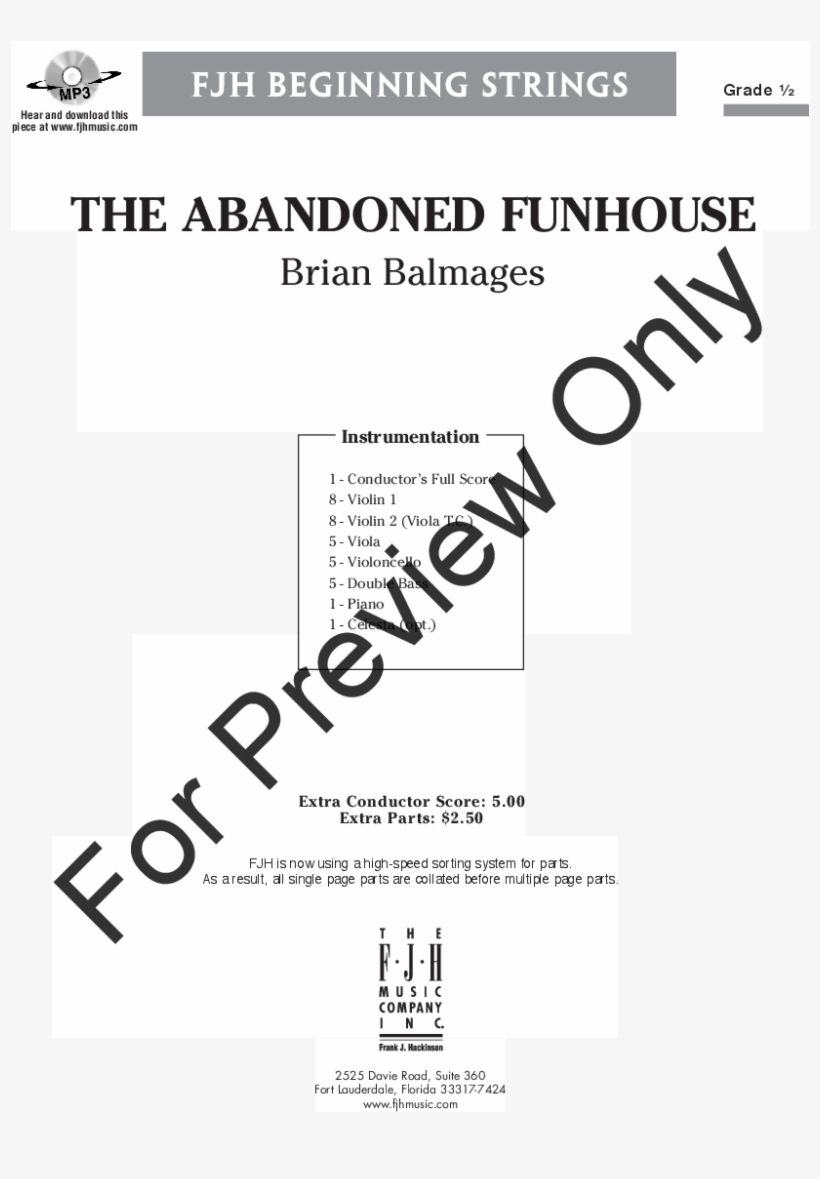 The Abandoned Funhouse Thumbnail The Abandoned Funhouse - Abandoned Funhouse Sheet Music, transparent png download