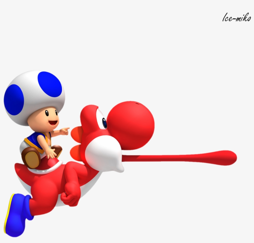 Render Yoshi Toad New Super Mario Bros Jeux Vid&233o - New Super Mario Bros Wii, transparent png download