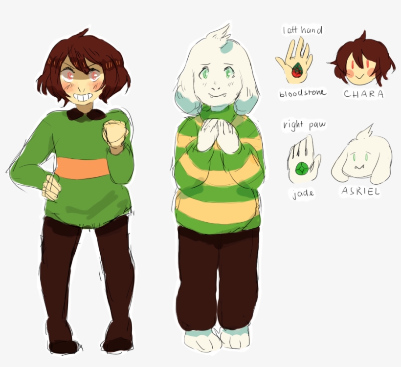 My Headcanons For Chara Asriel As Gems Also I Feel - Cartoon, transparent png download