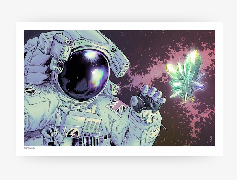 Space Oddity Print Landscape - Earth, transparent png download