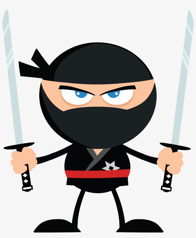 Stretching The Limitations Of Getting Older - Cartoon Ninja Royalty Free, transparent png download