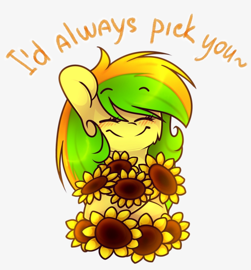 Happy Valentine's Day Sunflower By Starlyflygallery, transparent png download