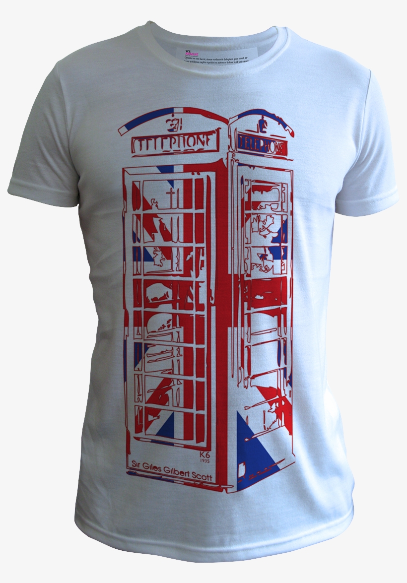 Union Jack K6 Telephone Box Men Blue - Geraint Thomas T Shirt, transparent png download