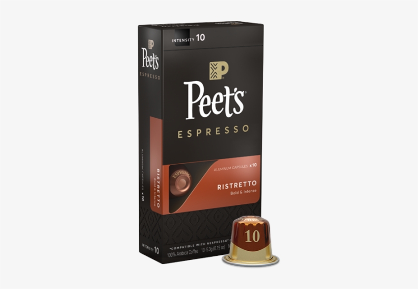 Ristretto Espresso Capsules - Peet's Coffee And Tea, transparent png download