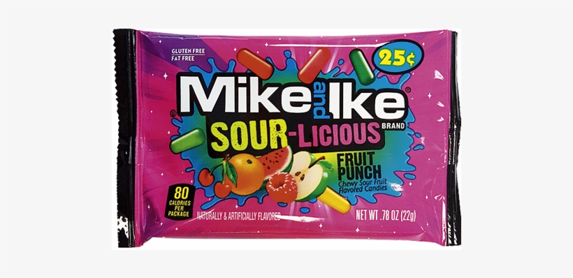 Mike & Ike Sour-licious Fruit Punch - Fruit, transparent png download