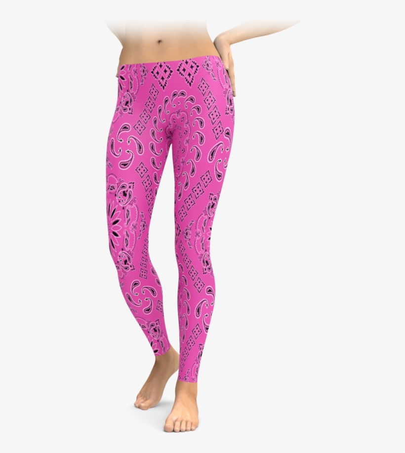 Pink Bandana Pattern Leggings - Octopus Leggings, transparent png download