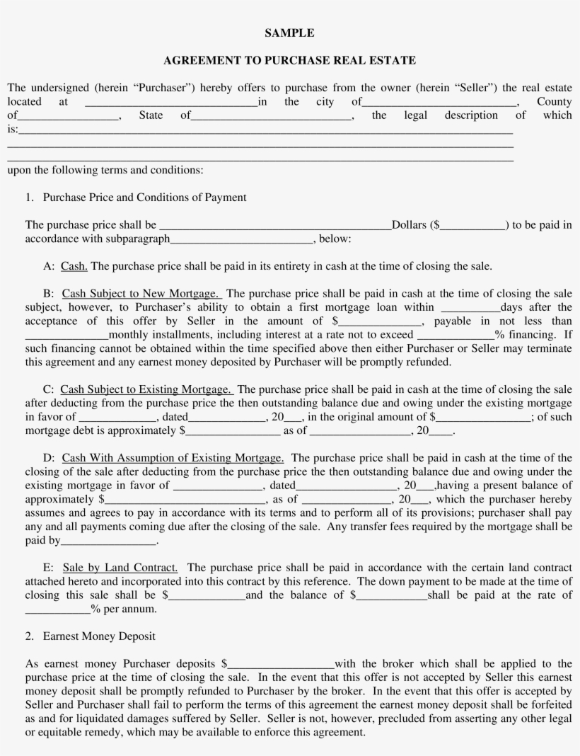 Sample Agreement Purchase Real Estate - Raspberry In Vitro Propagation, transparent png download