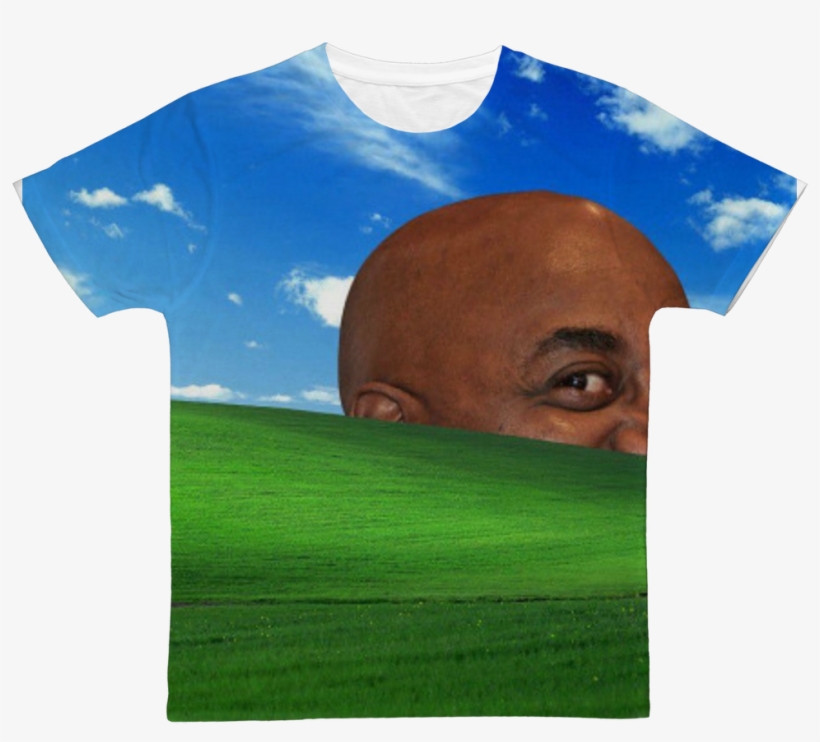 Windows Xp Background Classic Sublimation Adult T-shirt - Ainsley Harriott Memes, transparent png download