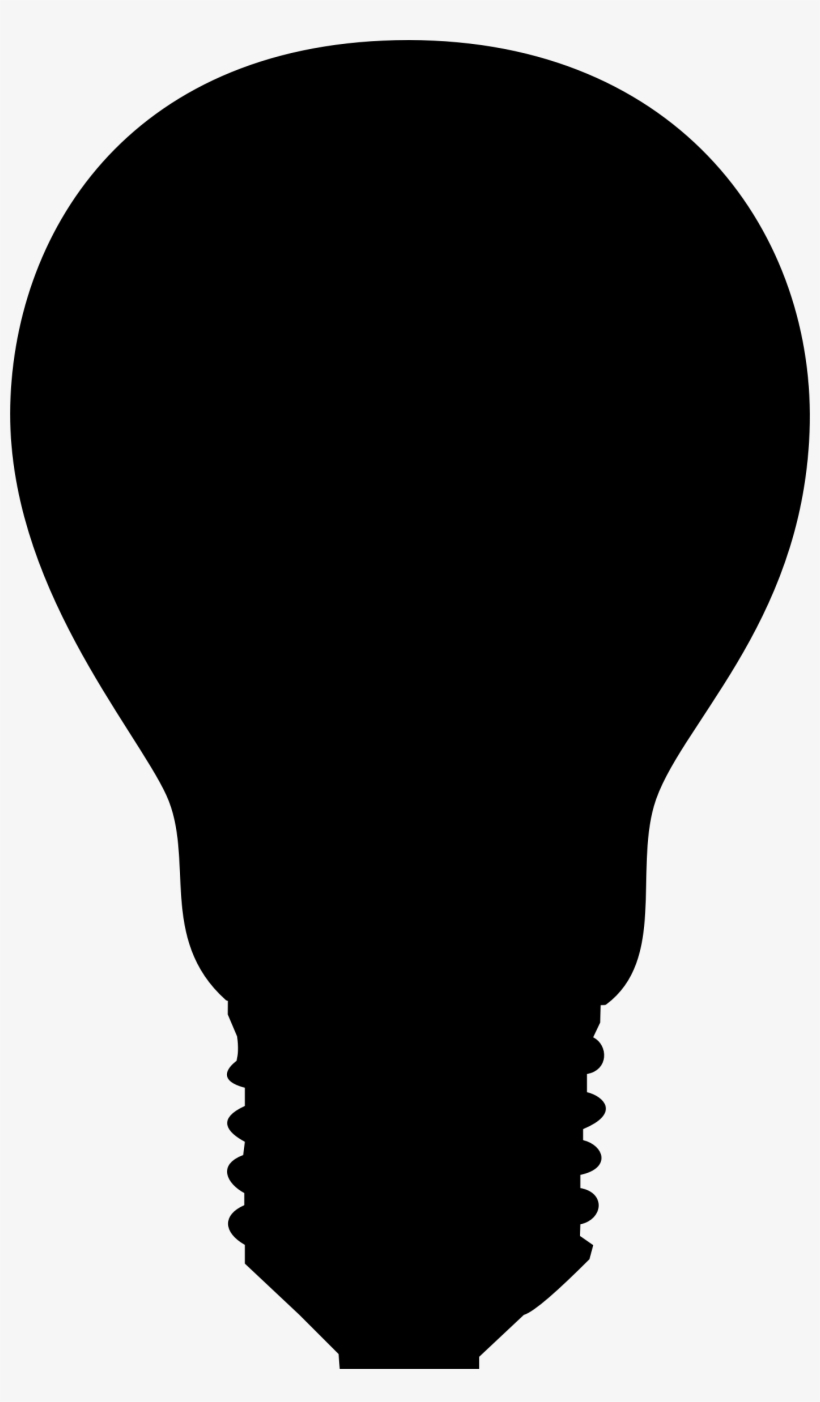 Big Image - Light Bulb Silhouette, transparent png download