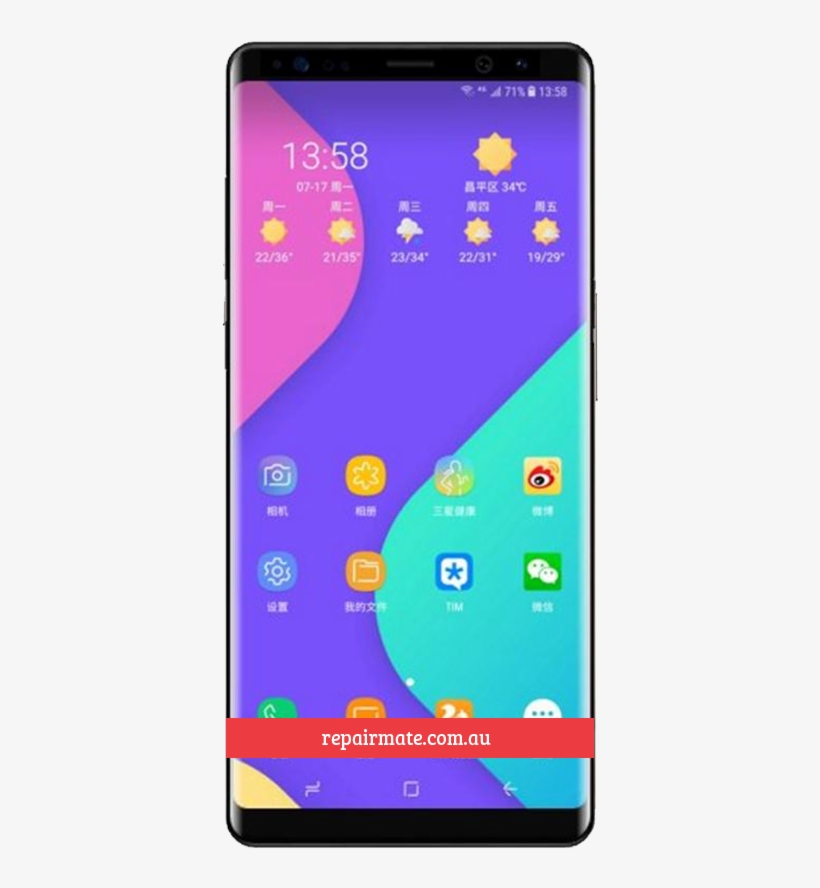 Samsung Galaxy Note 8 Repair - Samsung Galaxy Note 9 Front, transparent png download