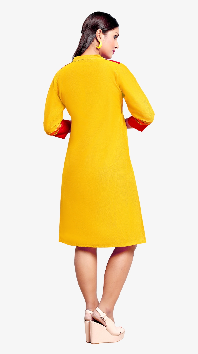 Yuri's Multicoloured Cotton Straight Kurti - Girl, transparent png download