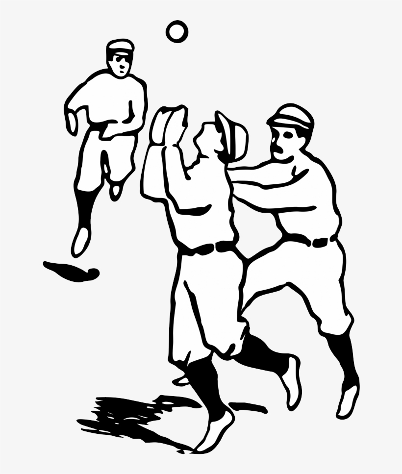 Baseball Sketch Of Players - Illustration, transparent png download