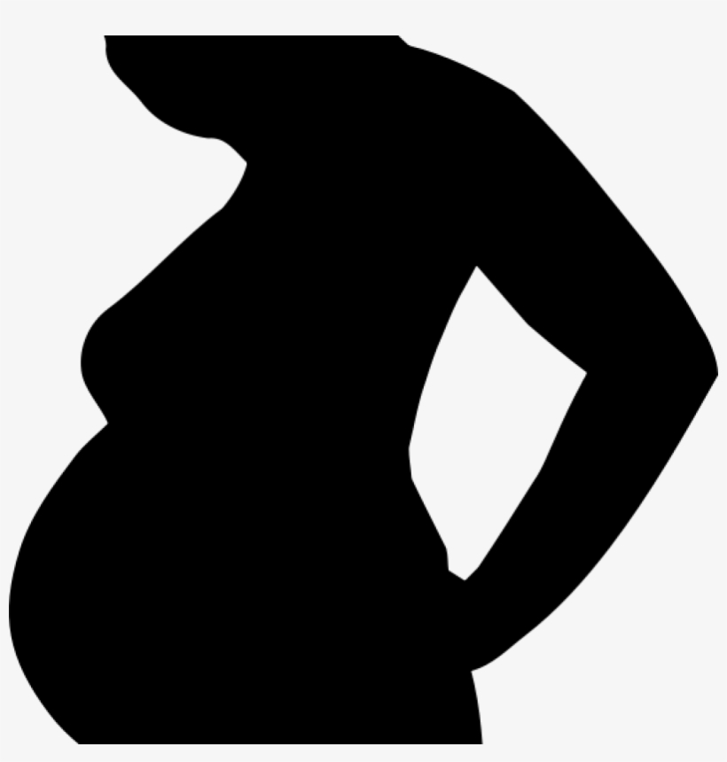 Pregnant Woman Silhouette Clip Art Free Clipart Pregnant - Pregnancy Silhouette Png, transparent png download