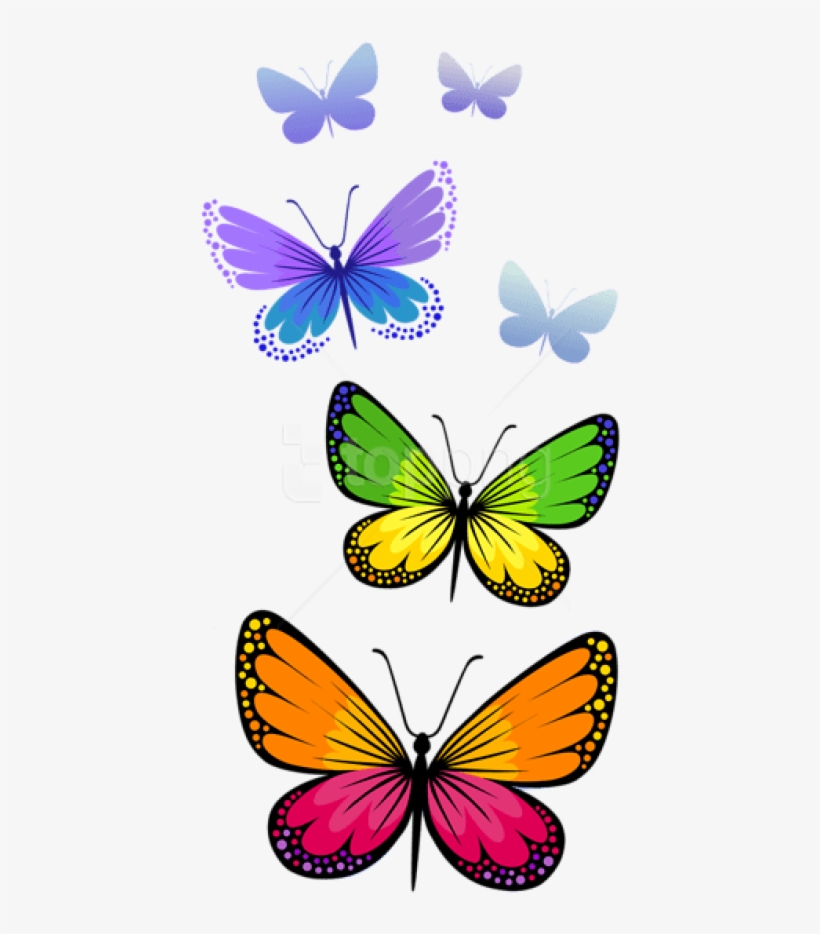 Free Png Download Butterflies Composition Clipart Png - Png Format Butterfly Clipart Png, transparent png download