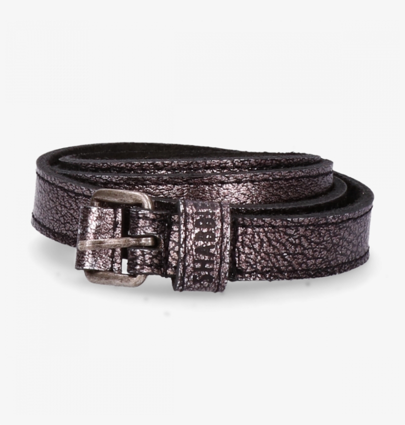 Belt Grain Leather Silver Grey - Belt, transparent png download